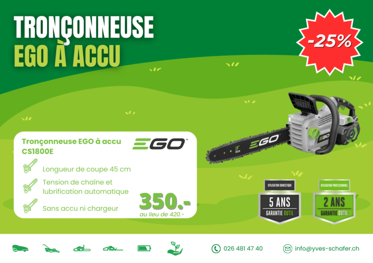 Tronçonneuse à accu EGO 350.-