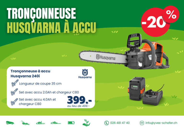Tronçonneuse à accu Husqvarna 240i 399.-