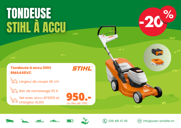 Tondeuse Stihl à accu 950.-